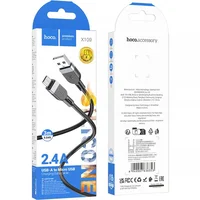 Дата кабель Hoco X109 Energy silicone USB to MicroUSB (3m) Black