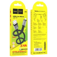 Дата кабель Hoco X85 Strength USB to MicroUSB (1m) Black