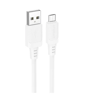 Дата кабель Borofone BX115 Lotto USB to MicroUSB 2.4A (1m) White