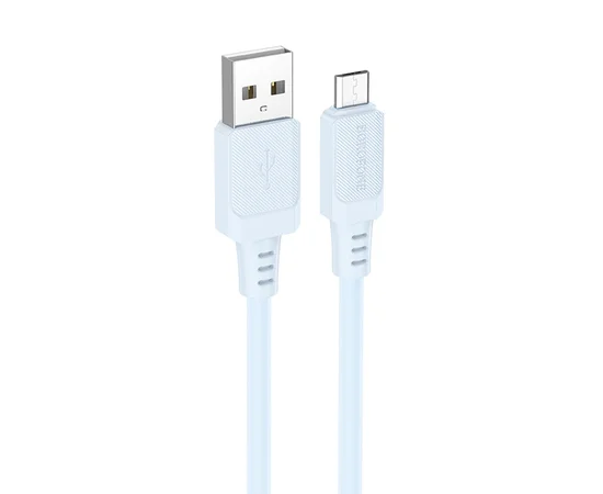 Дата кабель Borofone BX115 Lotto USB to MicroUSB 2.4A (1m) Blue