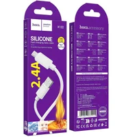 Дата кабель Hoco X122 Benefit USB to MicroUSB 2.4A (1m) White