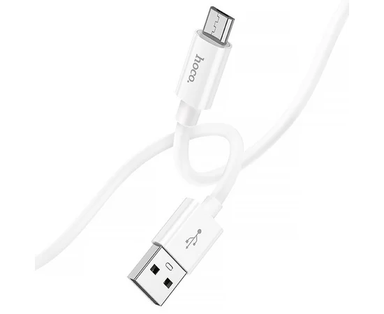 Дата кабель Hoco X87 Magic silicone USB to MicroUSB (1m) White