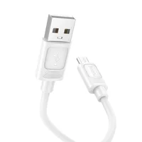 Дата кабель Hoco X122 Benefit USB to MicroUSB 2.4A (1m) White