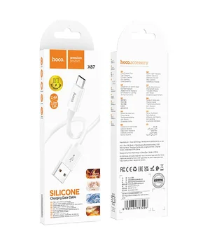 Дата кабель Hoco X87 Magic silicone USB to MicroUSB (1m) White