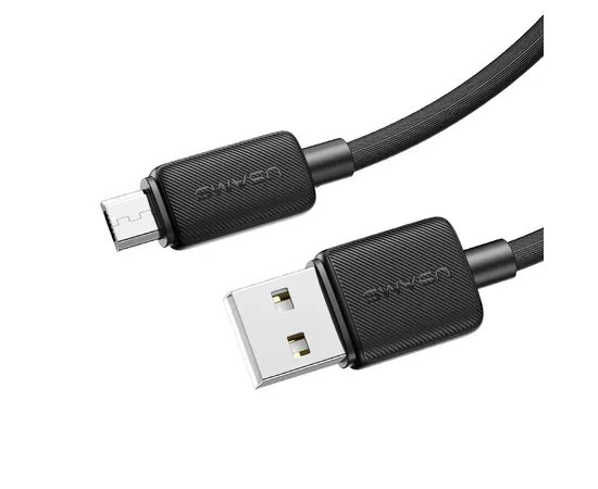 Дата кабель Usams US-SJ690 Striped KY Ser. USB to MicroUSB 2A (1m) Black