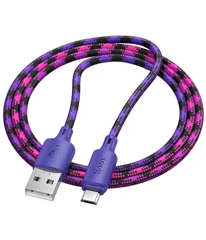 Дата кабель Hoco X116 Meridian USB to MicroUSB 2.4A (1m) Gradient Purple Mix Дата кабель Hoco X116 Meridian USB to MicroUSB 2.4A (1m) Gradient Purple Mix