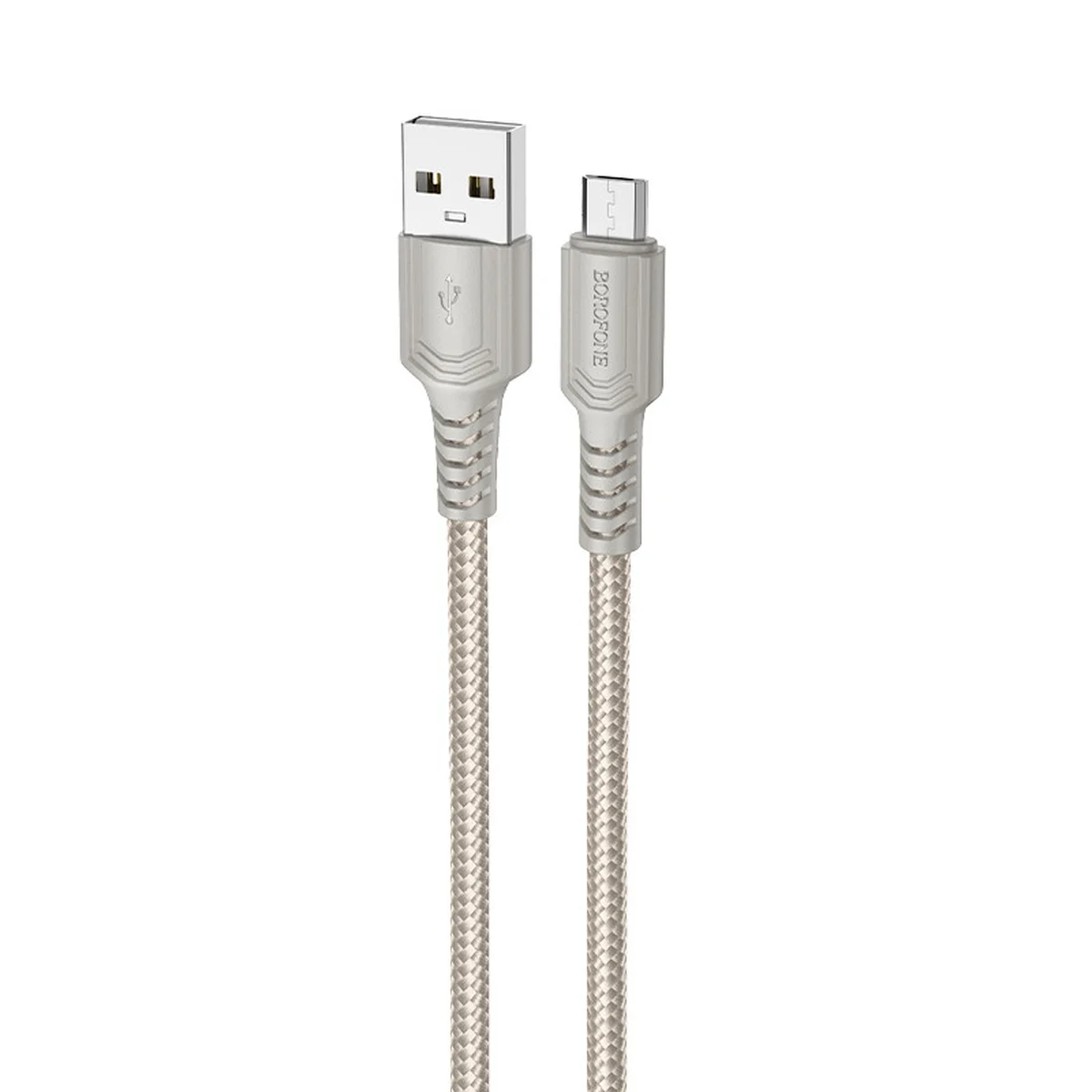 Дата кабель Borofone BX116 Certain USB to MicroUSB 2.4A (1m) Gray