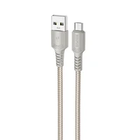 Дата кабель Borofone BX116 Certain USB to MicroUSB 2.4A (1m) Gray