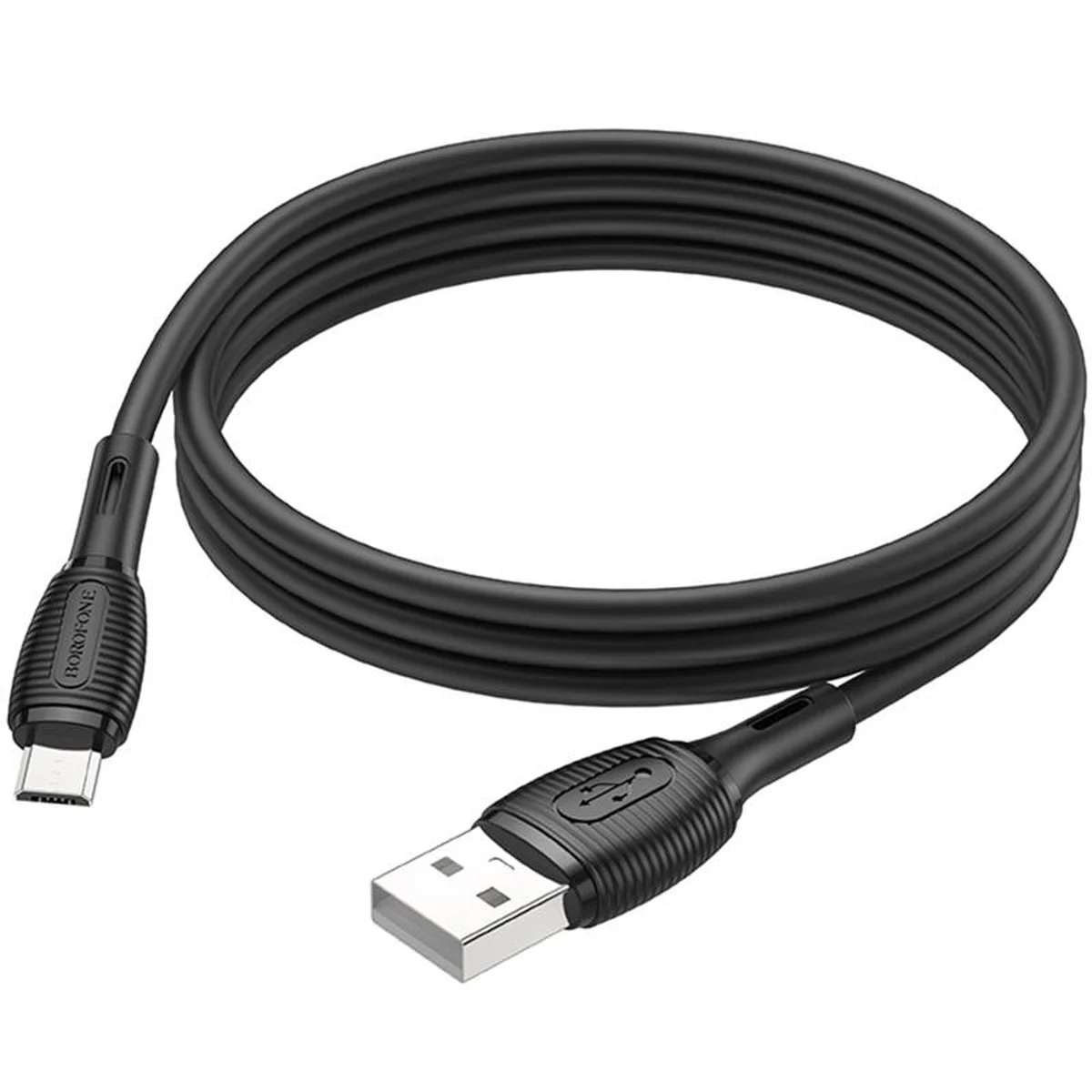 Дата кабель Borofone BX86 Advantage USB to MicroUSB 2.4A (1m) Black
