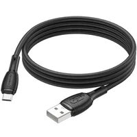 Дата кабель Borofone BX86 Advantage USB to MicroUSB 2.4A (1m) Black