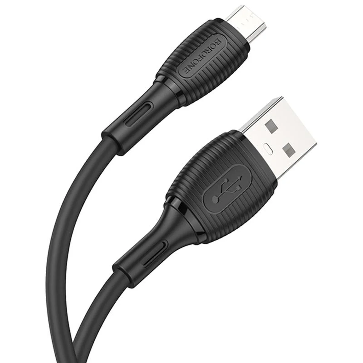 Дата кабель Borofone BX86 Advantage USB to MicroUSB 2.4A (1m) Black