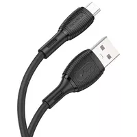 Дата кабель Borofone BX86 Advantage USB to MicroUSB 2.4A (1m) Black