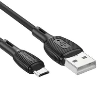 Дата кабель Borofone BX86 Advantage USB to MicroUSB 2.4A (1m) Black
