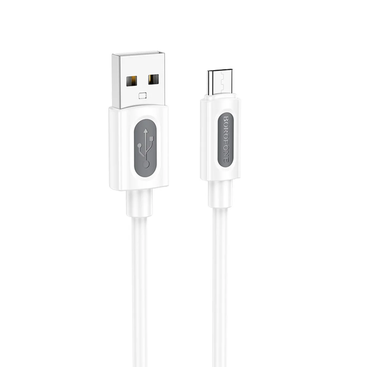 Дата кабель Borofone BX114 Structure USB to MicroUSB 2.4A (1m) White