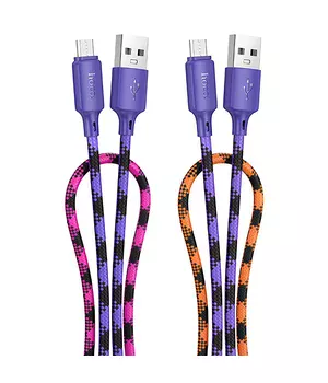 Дата кабель Hoco X116 Meridian USB to MicroUSB 2.4A (1m) Gradient Purple Mix Дата кабель Hoco X116 Meridian USB to MicroUSB 2.4A (1m) Gradient Purple Mix