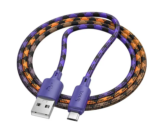 Дата кабель Hoco X116 Meridian USB to MicroUSB 2.4A (1m) Gradient Purple Mix