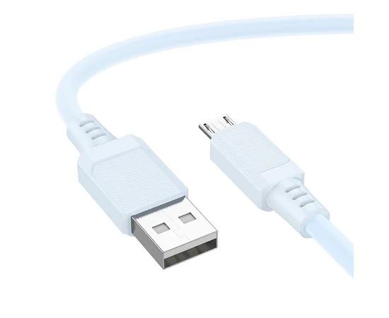 Дата кабель Borofone BX115 Lotto USB to MicroUSB 2.4A (1m) Blue