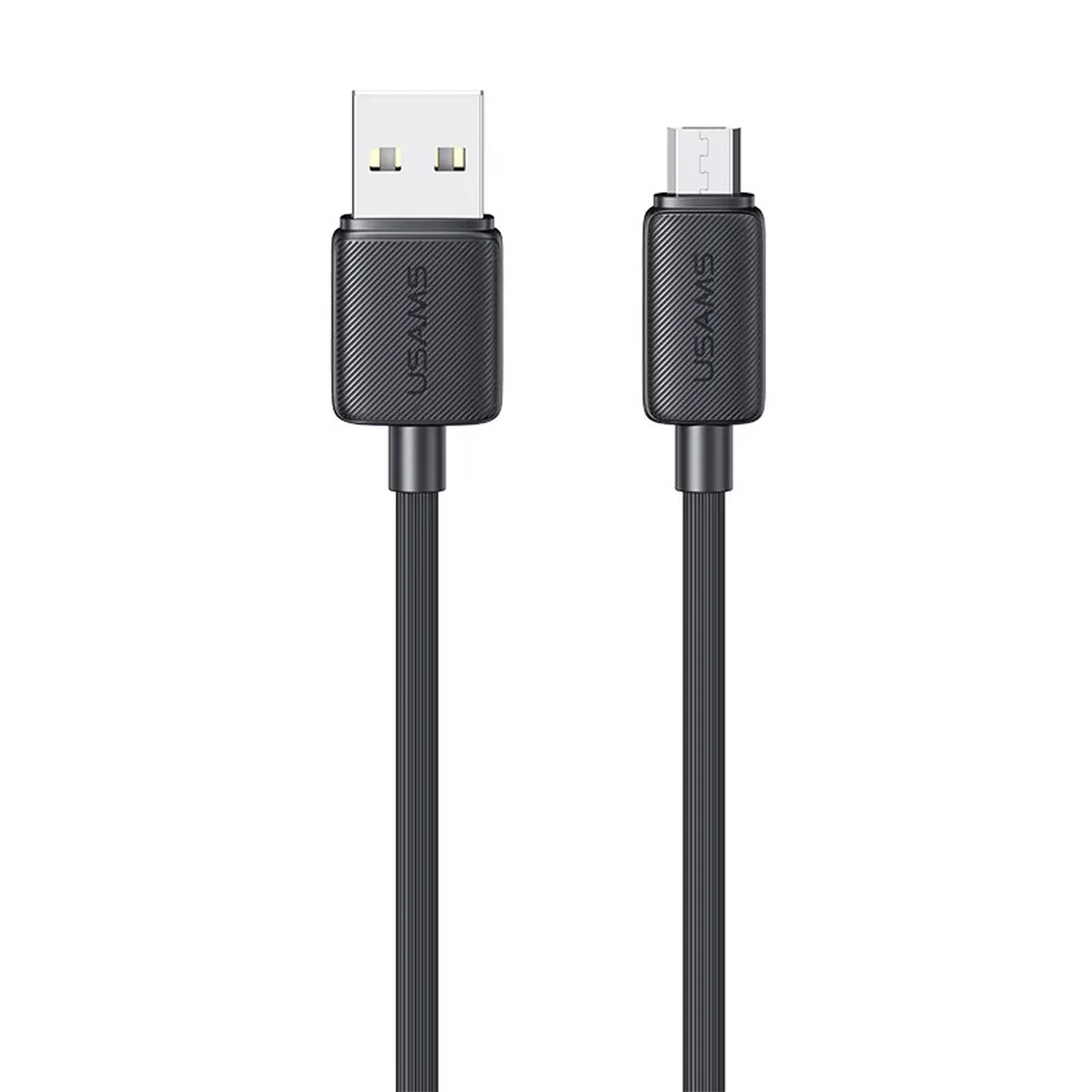Дата кабель Usams US-SJ690 Striped KY Ser. USB to MicroUSB 2A (1m) Black