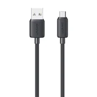 Дата кабель Usams US-SJ690 Striped KY Ser. USB to MicroUSB 2A (1m) Black