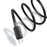 Дата кабель Usams US-SJ690 Striped KY Ser. USB to MicroUSB 2A (1m) Black