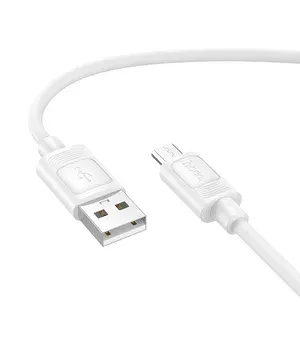 Дата кабель Hoco X122 Benefit USB to MicroUSB 2.4A (1m) White