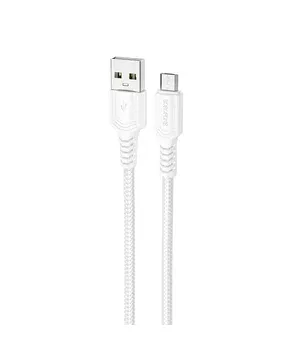 Дата кабель Borofone BX116 Certain USB to MicroUSB 2.4A (1m) White
