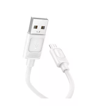 Дата кабель Hoco X122 Benefit USB to MicroUSB 2.4A (1m) White