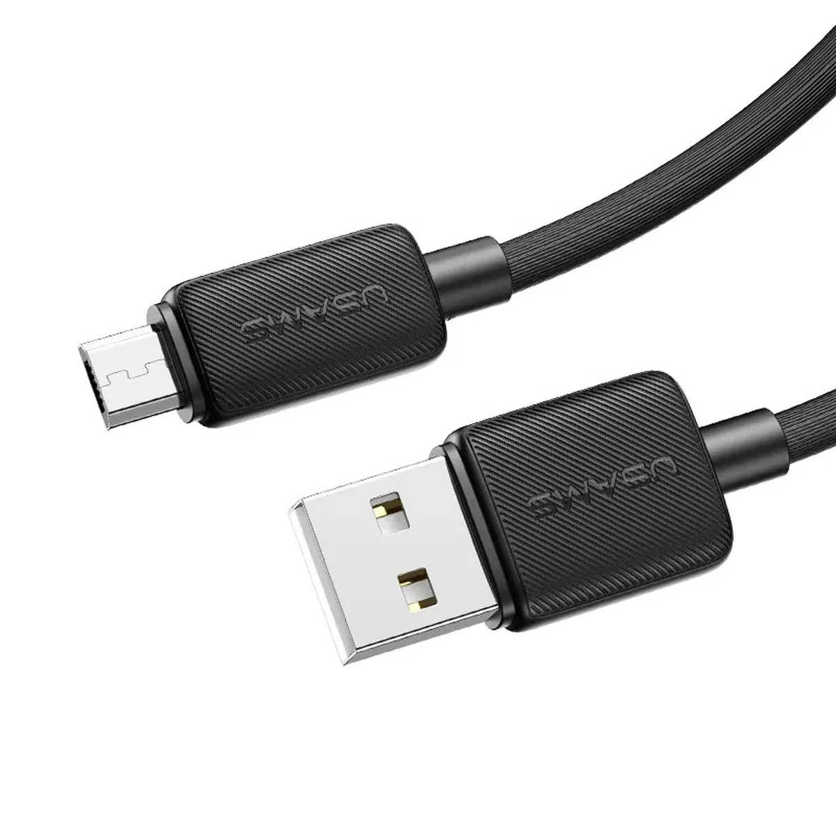 Дата кабель Usams US-SJ690 Striped KY Ser. USB to MicroUSB 2A (1m) Black