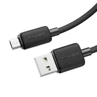 Дата кабель Usams US-SJ690 Striped KY Ser. USB to MicroUSB 2A (1m) Black