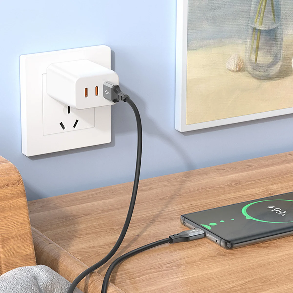 Дата кабель Hoco X92 Honest Silicone USB to Type-C (3m) Black