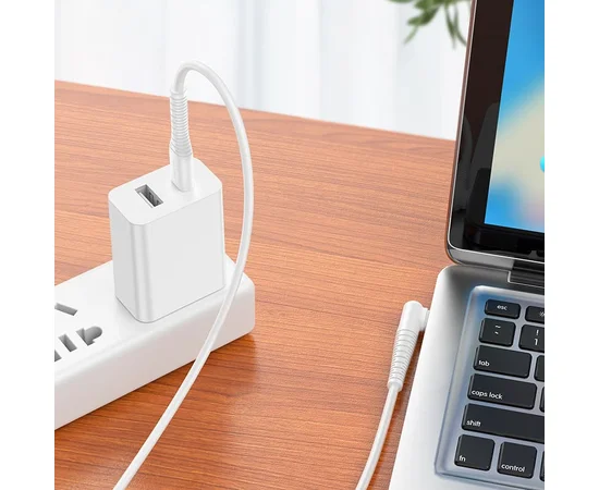 Дата кабель Borofone BX105 Corriente 60W Type-C to Type-C (1m) White