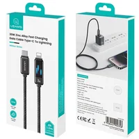 Дата кабель Usams US-SJ743 Meteor Ser. Type-C to Lightning 30W (1.2m) Tarnish