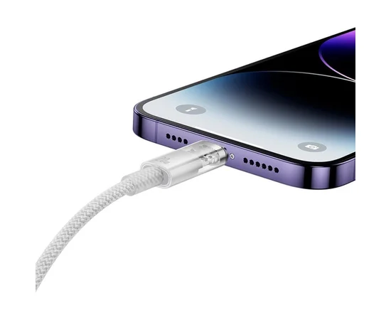 Дата кабель Baseus Explorer Type-C to Lightning 20W with Smart Temperature Control (1m) (CATS01020) White