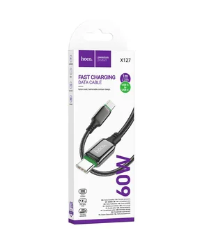 Дата кабель Hoco X127 Exceed Type-C to Type-C 60W (1m) Black