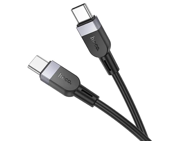 Дата кабель Hoco X109 Energy silicone Type-C to Type-C 60W (1m) Black