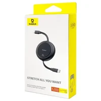 Дата кабель Baseus Free2Draw Mini Retractable Type-C to Type-C 100W (1m) (P10364500) Cluster Black