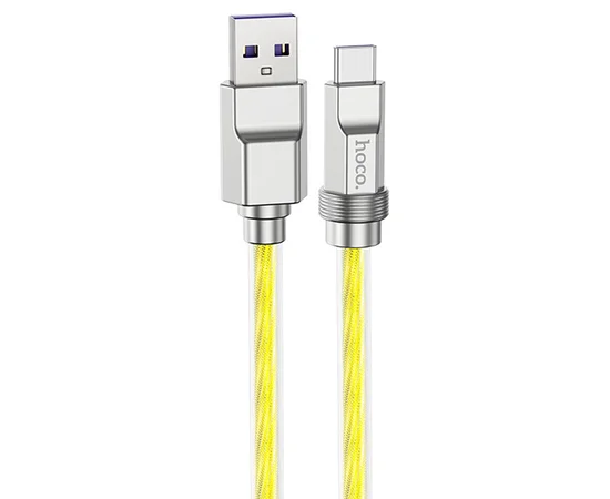 Дата кабель Hoco U113 Solid 100W USB to Type-C (1m) Gold