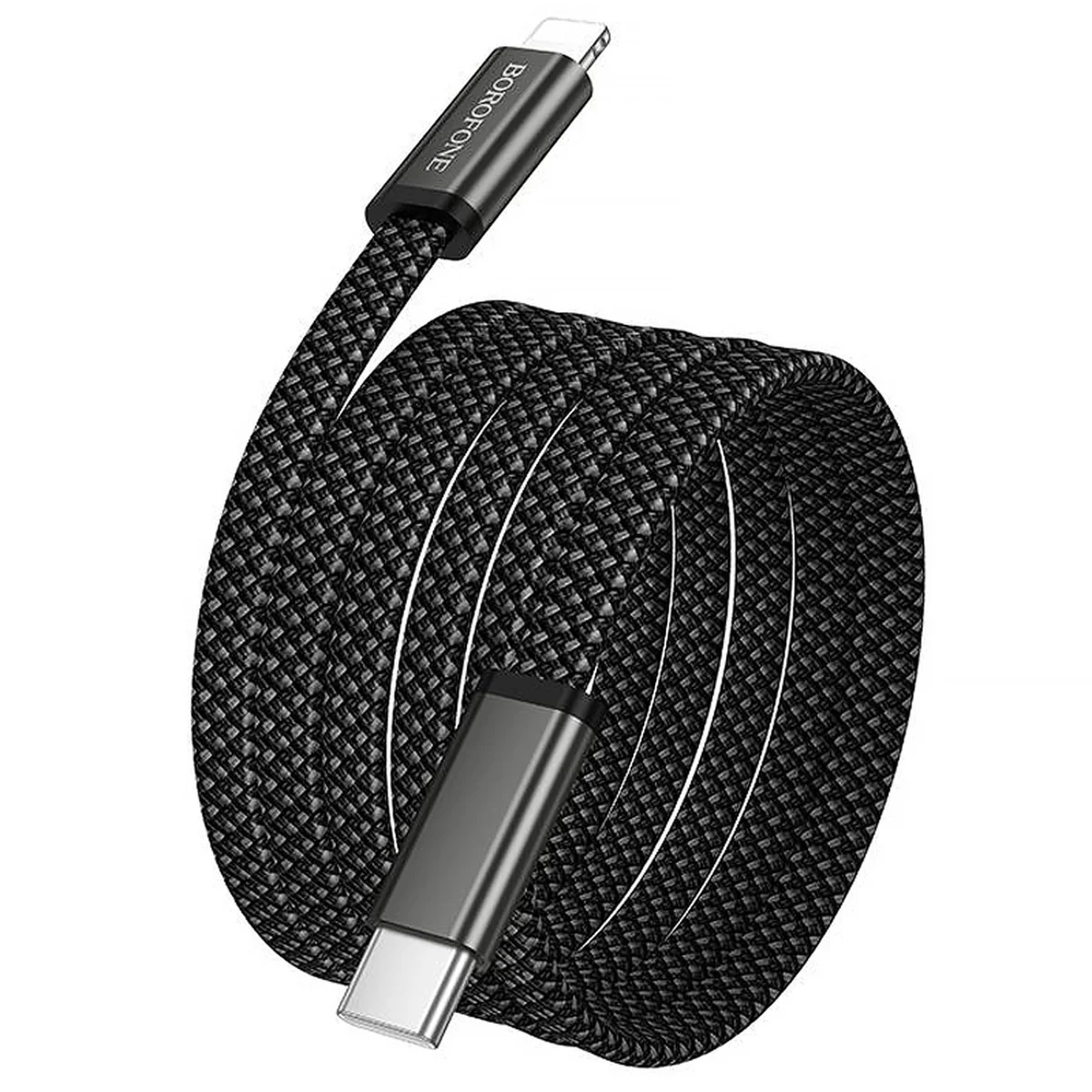 Дата кабель Borofone BX124 Peace Type-C to Lightning 30W (1m) Black