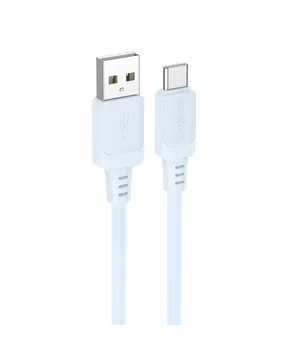 Дата кабель Borofone BX115 Lotto USB для Type-C 3A (1m) Blue