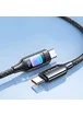 Дата кабель Usams US-SJ750 With Colorful Light TC Ser. Type-C to Type-C 100W (1.2m) Tarnish