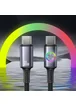 Дата кабель Usams US-SJ752 With Colorful Light Huan Ser. Type-C to Type-C 60W (1.2m) Tarnish