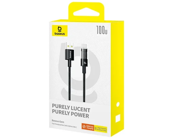 Дата кабель Baseus Gem Fast Charging USB Type-C 100W (2m) (P10373002111) Cluster Black