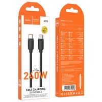 Дата кабель Hoco X115 Surpass Type-C to Type-C 240W (1m) Black