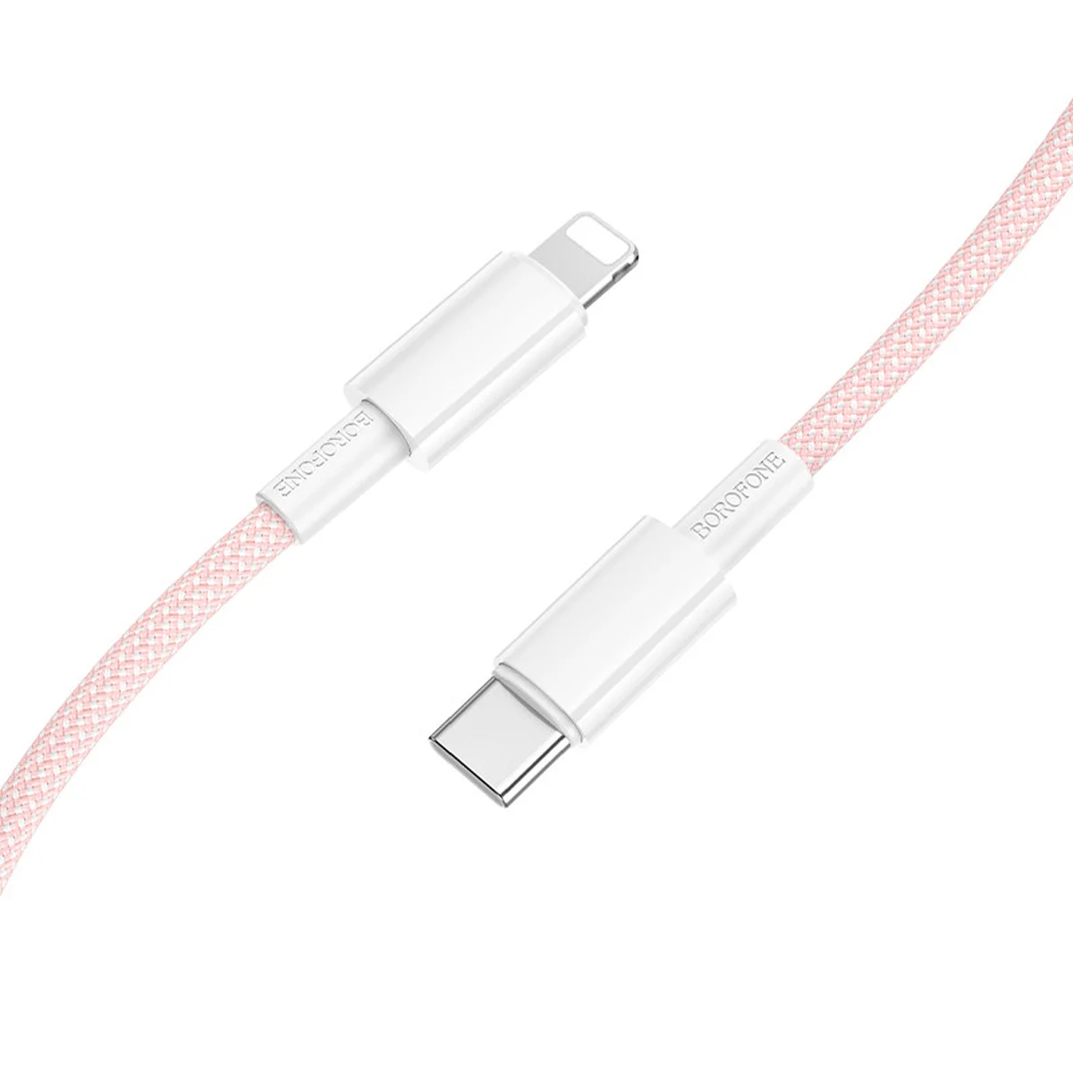 Дата кабель Borofone BX117 Source Type-C to Lightning 27W (1m) Pink