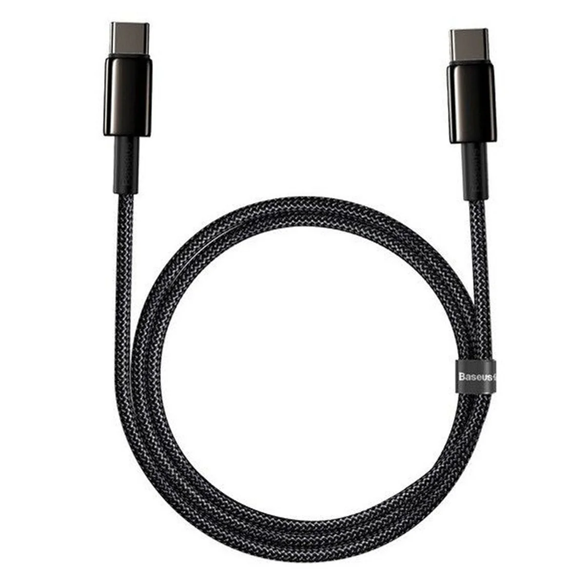 Дата кабель Baseus Tungsten Gold Type-C to Type-C Cable 100W (1m) (CATWJ-01) Чорний