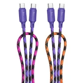 Дата кабель Hoco X116 Meridian Type-C to Type-C 60W (1m) Gradient Purple Mix