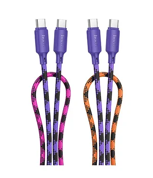 Дата кабель Hoco X116 Meridian Type-C to Type-C 60W (1m) Gradient Purple Mix