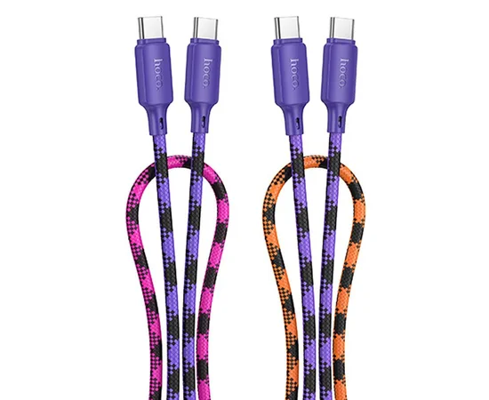 Дата кабель Hoco X116 Meridian Type-C to Type-C 60W (1m) Gradient Purple Mix