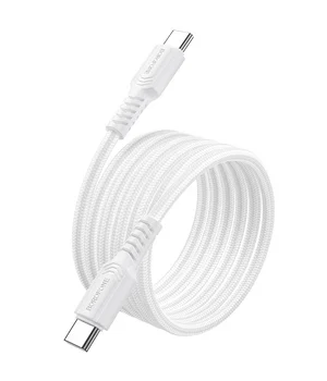 Дата кабель Borofone BX116 Certain Type-C to Type-C 60W (1m) White