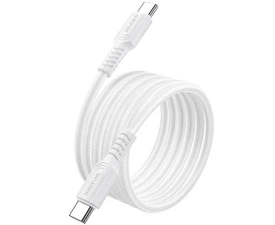 Дата кабель Borofone BX116 Certain Type-C to Type-C 60W (1m) White